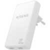 Cargador de Pared GaN Aisens ASCH-65W2P077-W/ 2xUSB Tipo-C/ 65W/ Blanco