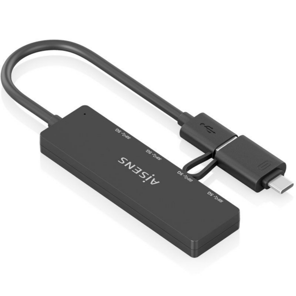 Hub USB Tipo-C + USB 3.1 Aisens A109-0987/ 4xUSB
