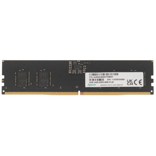 Memoria RAM Apacer FL.08G2A.RTH 8GB/ DDR5/ 4800MHz/ 1.1V/ CL40/ UDIMM