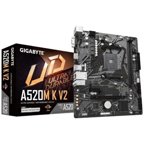 Placa Base Gigabyte A520M K V2 Socket AM4/ DDR4/ PCIe 3.0/ Micro ATX