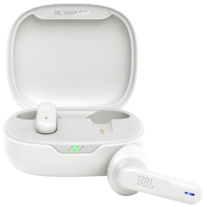 Auriculares Bluetooth JBL Wave Flex con estuche de carga/ Autonomía 8h/ Blancos