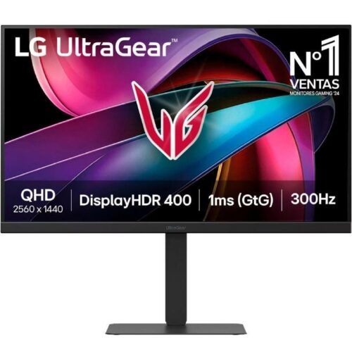Monitor Gaming LG UltraGear G6 27G640A-B 27"/ QHD/ 1ms/ 300Hz/ IPS/ Multimedia/ Regulable en altura/ Negro