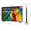 Televisor LG NanoCell 65NANO80A6B 65"/ Ultra HD 4K/ Smart TV/ WiFi