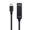 Cable Alargador USB 3.0 Nanocable 10.01.0313/ USB Macho - USB Hembra/ 15m/ Negro