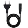 Cable Alimentación Forma 8 Nanocable 10.22.0402-L200/ CEE7/16 Macho - C7 Hembra/ 2m/ Negro