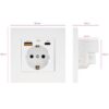 Roseta de Pared Nanocable 10 35 0011/ 1 Schuko/ 1 USB Tipo-C/ 1 USB