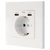 Roseta de Pared Nanocable 10 35 0012/ 1 Schuko/ 2 USB