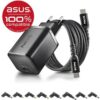 Cargador GaN de Portátil NGS BUD65W-AS para Asus/ 1xUSB Tipo-C/ 65W/ Automático/ 8 Conectores/ Voltaje 5-20V