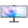 Monitor Profesional Ultraparonámico Curvo Samsung ViewFinity S6 S34C652VAU 34"/ UWQHD/ Webcam/ Multimedia/ Regulable en Altura/ Negro