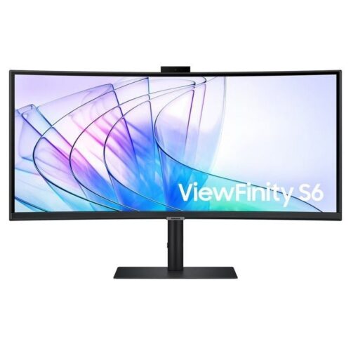 Monitor Profesional Ultraparonámico Curvo Samsung ViewFinity S6 S34C652VAU 34"/ UWQHD/ Webcam/ Multimedia/ Regulable en Altura/ Negro