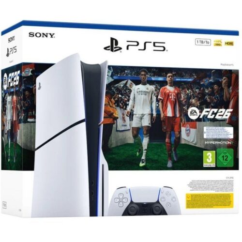 art_sony-ps520slim20fc26_1 Consola Sony Playstation 5 - PS5 Slim Estándar 1TB/ Incluye Mando Dual Sense y Código de Juego EA Sports FC 26/ Chassis E