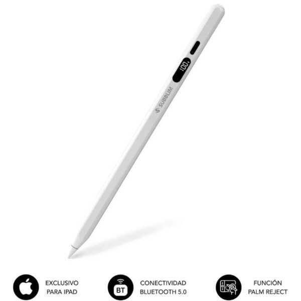 Lápiz Electrónico Subblim NoteFlow Pen para iPad/ Blanco