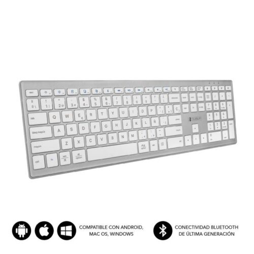art_sub-tec20pure20extend20sv_1 Teclado Inalámbrico por Bluetooth Subblim 2PUE200 Pure Extended/ Plata