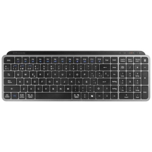 art_tac-tec20mk-silenkeys20bk_1 Teclado Compacto Inalámbrico por Bluetooth Mars Gaming MK-SILENKEYS/ Negro
