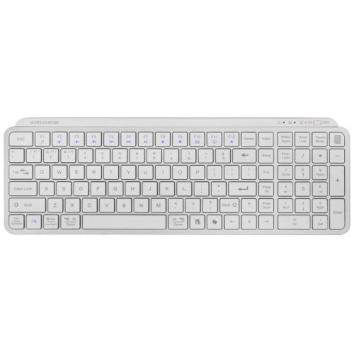 art_tac-tec20mk-silenkeys20wh_1 Teclado Compacto Inalámbrico por Bluetooth Mars Gaming MK-SILENKEYS/ Blanco