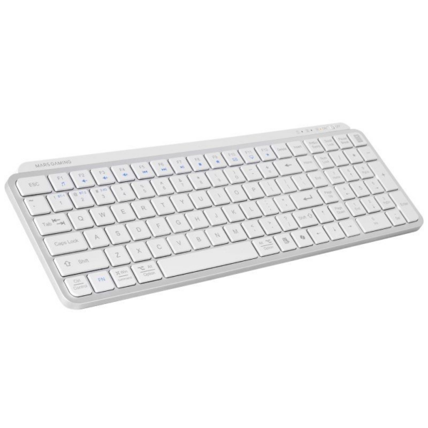 art_tac-tec20mk-silenkeys20wh_2 Teclado Compacto Inalámbrico por Bluetooth Mars Gaming MK-SILENKEYS/ Blanco