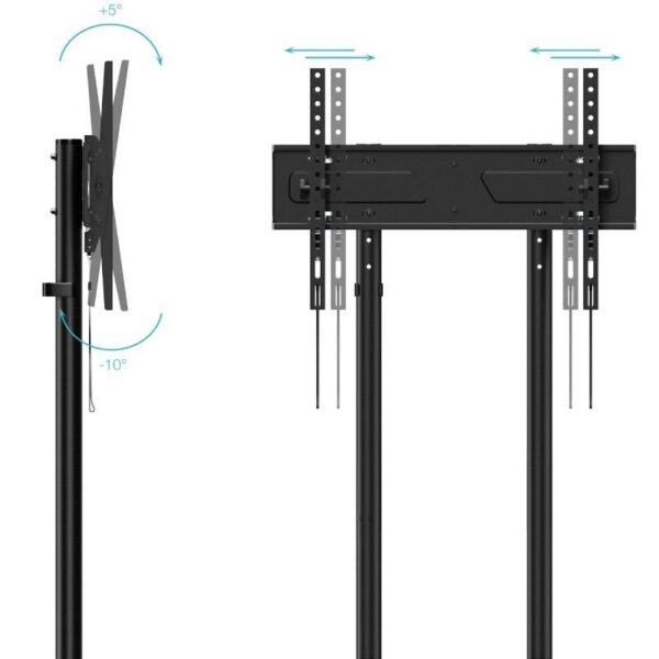 Soporte de Suelo Inclinable con Ruedas TooQ KEFRÉN FS1150M-B para TV de 37-70"/ hasta 70kg