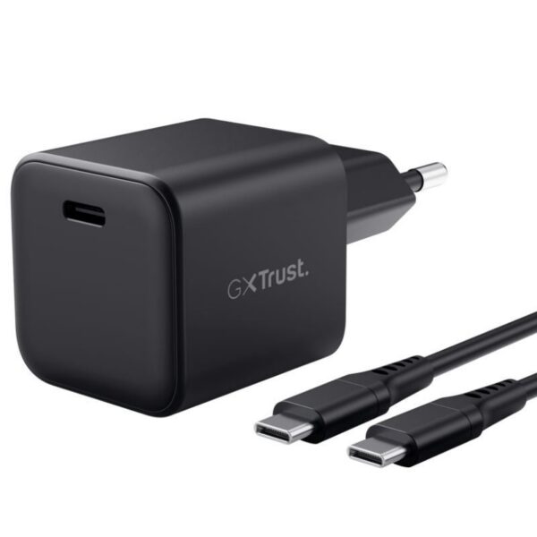 Cargador de Pared GaN Trust Gaming GXT 1258 Switch 2/ 1xUSB Tipo-C/ Incluye Cable USB Tipo-C/ 65W
