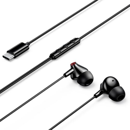 Auriculares Intrauditivos Vention Echo Lite USB-C In-Ear/ con Micrófono/ USB Tipo-C/ Negros
