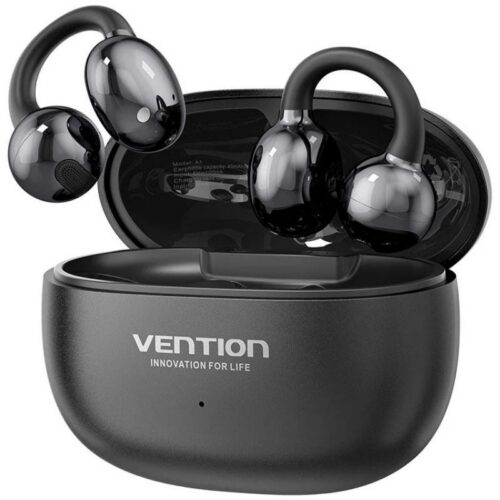 Auriculares Bluetooth Vention Echo Clip A11 Pro con estuche de carga/ Autonomía 6h/ Negro