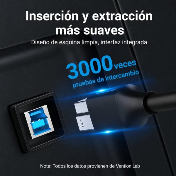 art_ven-cab20coobf_2 Cable USB 3.0 Vention COOBF/ USB Tipo-B Macho - USB Macho/ 5Gbps/ 1m/ Negro