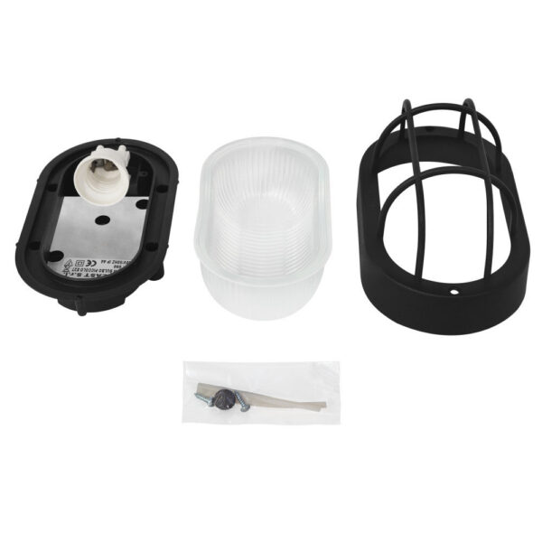 Aplique de Pared Jardín  E27 IP44 Negro Sin Bombilla [BO-170-N]