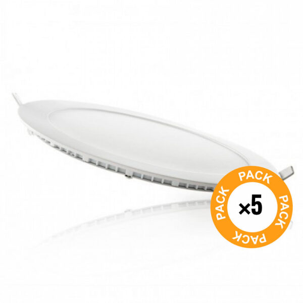 Pack 5 Placas LED 20W 1.800Lm 6000ºK Circular 40.000H  [BX3-1027P5-CW]