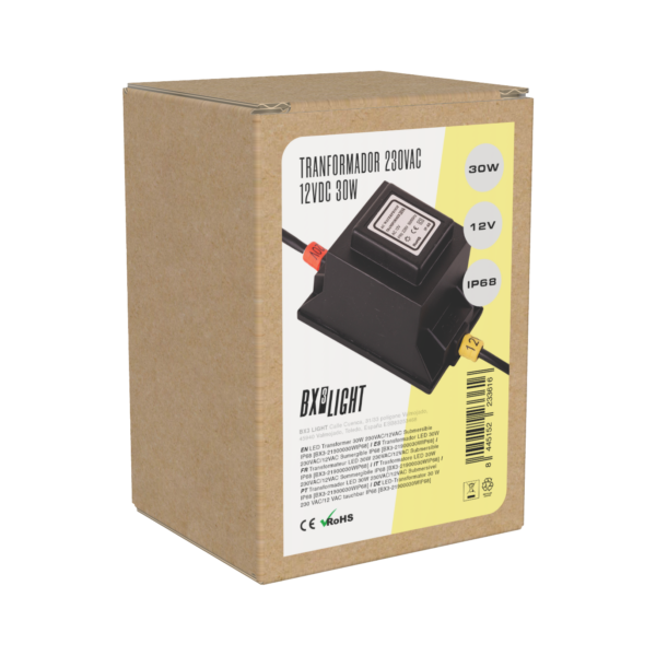 Transformador LED 30W 230VAC/12VAC Sumergible IP68  [BX3-21900030WIP68]