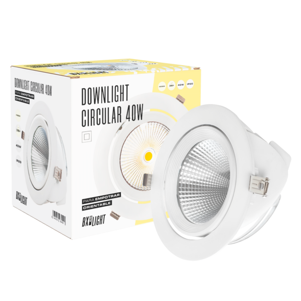 Foco Downlight LED 40W  4000Lm 6000ºK Orientable UGR17 50.000H    [BX3-40W-G-CW]
