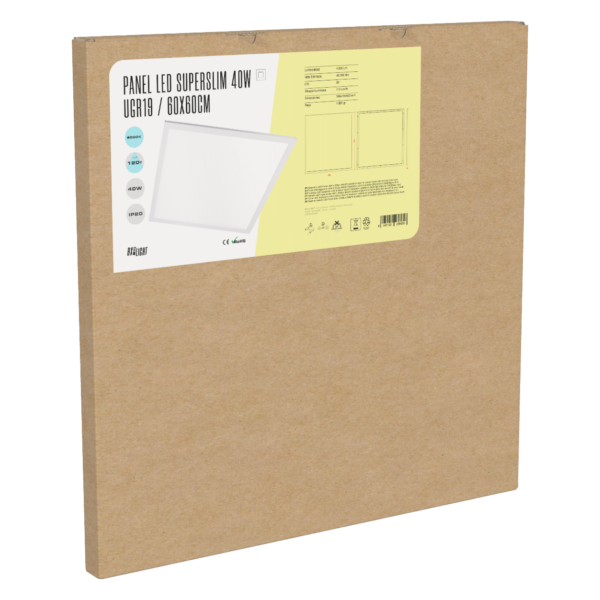 Panel LED Superslim 40W 4.500Lm 6000ºK 60x60Cm UGR19 40.000H  [BX3-595-40-CW]