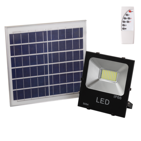 Foco Proyector LED 50W 5.000Lm 6000ºK Solar Sensor 50W + Control Remoto Panel 6V/15W 40.000H  [BX3-626004-CW]