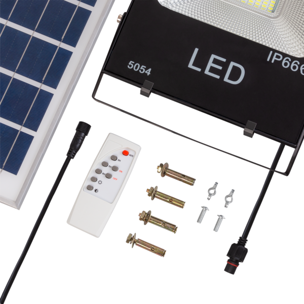Foco Proyector LED 50W 5.000Lm 6000ºK Solar Sensor 50W + Control Remoto Panel 6V/15W 40.000H  [BX3-626004-CW]