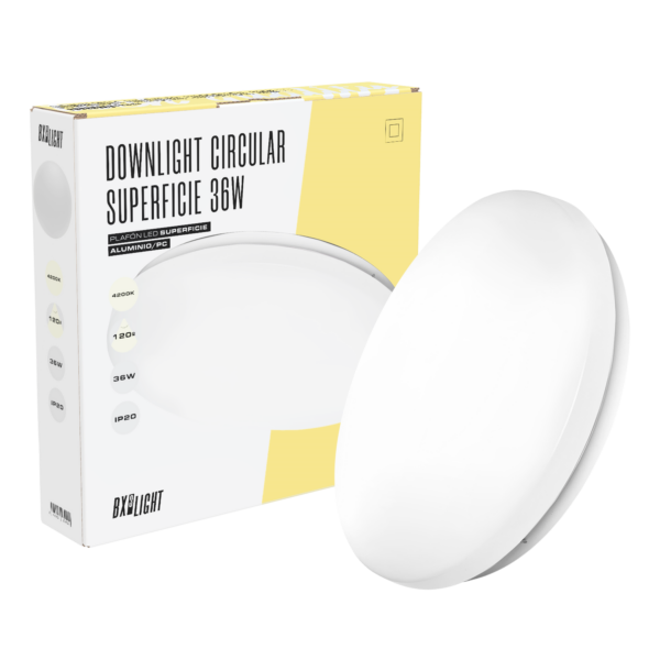 Plafón LED 36W 4320Lm 6000ºK Circular 40.000H  [BX3-8207-CW]