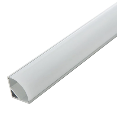 Perfíl AluMinio para Tira Led Instalación Esquinas - Difusor Opal x 2M [BX3-A1616]