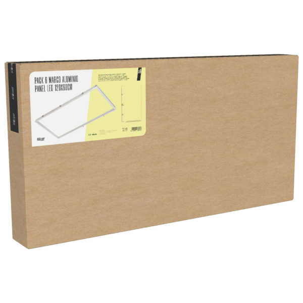 Pack 6 Marco AluMinio Panel Led 1200x600 [BX3-AF-1200x600]
