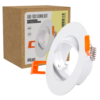 Aro Foco Downlight  Circular Basculante AluMinio Blanco 93Mm [BX3-ARO-1004]