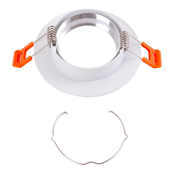 Aro Foco Downlight  Circular Basculante AluMinio Blanco 93Mm [BX3-ARO-1004]