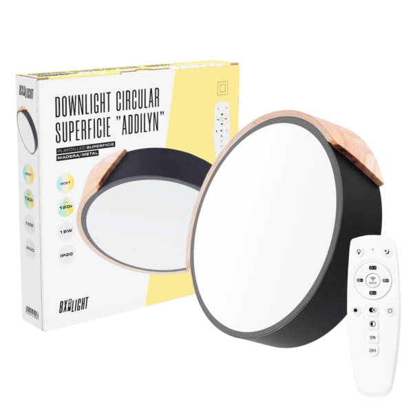 Plafón LED 18W 1.800Lm Circular Bicolor "Addilyn" Temperatura Color Ajustable 40.000H   [BX3-BI-18W-01]