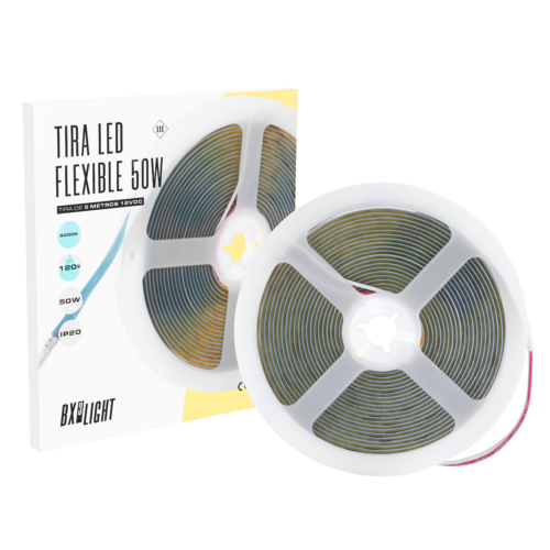 Tiras de Led Flexible 50W IP20 6000 K 12 VDC  5 m. [BX3-COB-320-12DC-CW]