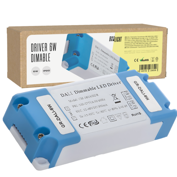 Driver CM-6VADDR Pot.6W V Out 12-48VDC 300 mA Clase II DALI [BX3-DALI-6W]