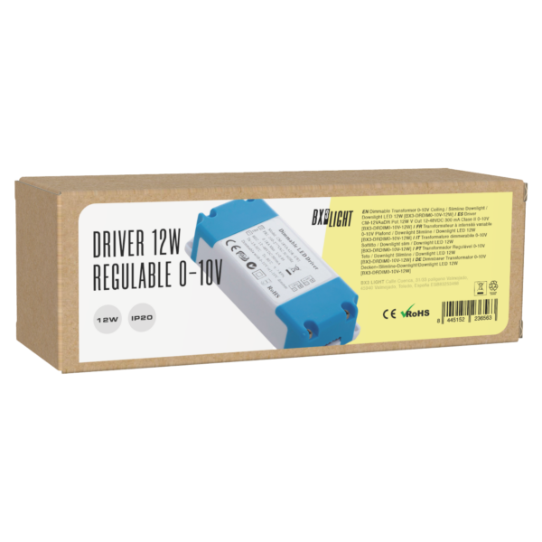 Driver CM-12VAaDR Pot.12W V Out 12-48VDC 300 mA Clase II 0-10V [BX3-DRDIM0-10V-12W]