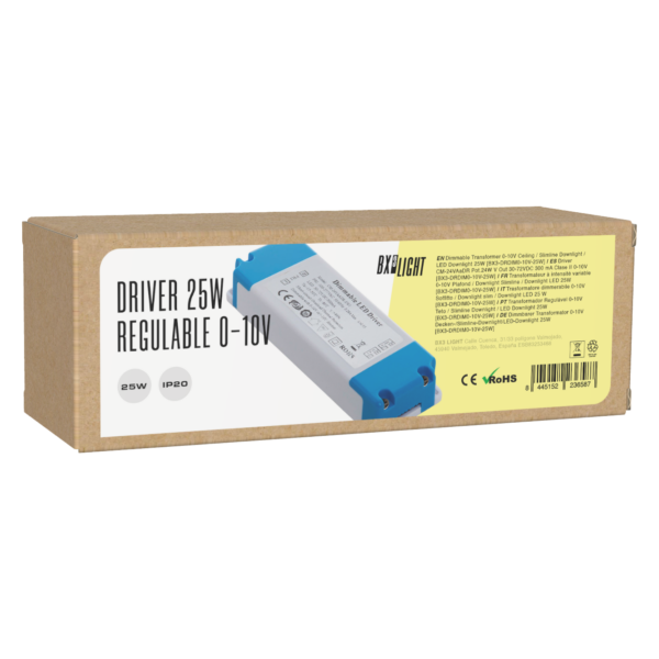 Driver CM-24VAaDR Pot.24W V Out 30-72VDC 300 mA Clase II 0-10V [BX3-DRDIM0-10V-25W]