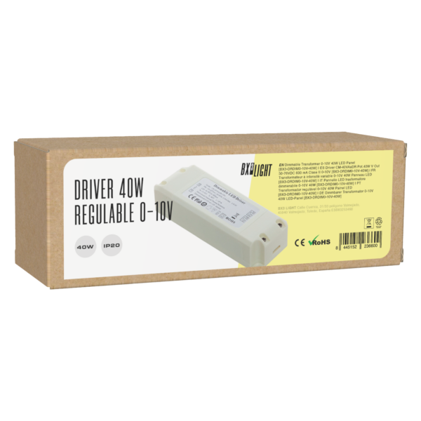 Driver CM-40VAaDR Pot.40W V Out 50-76VDC 600 mA Clase II 0-10V [BX3-DRDIM0-10V-40W]