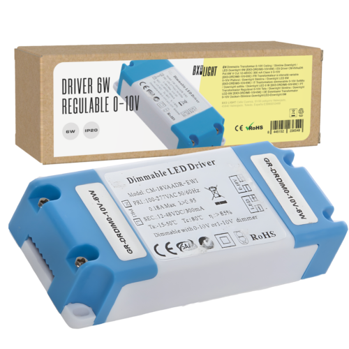 Driver CM-6VAaDR Pot.6W V Out 12-48VDC 300 mA Clase II 0-10V [BX3-DRDIM0-10V-6W]