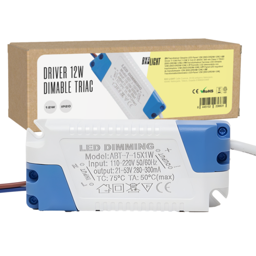 Driver 7-15W Pot.7-15W V Out 21-48VDC 300 mA Clase II TRIAC [BX3-DRDIM-12W]