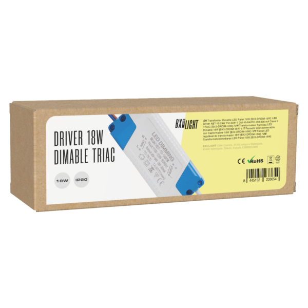 Driver ABT-15-24W Pot.24W V Out 45-84VDC 280-300 mA Clase II TRIAC [BX3-DRDIM-18W]