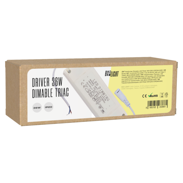 Driver ABT-18-24X2W Pot.24W V Out 45-84VDC 600 mA Clase II TRIAC [BX3-DRDIM-36W]