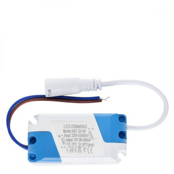 Driver ABT-3X1W Pot.3W V Out 10VDC 300 mA Clase II TRIAC [BX3-DRDIM-3W]