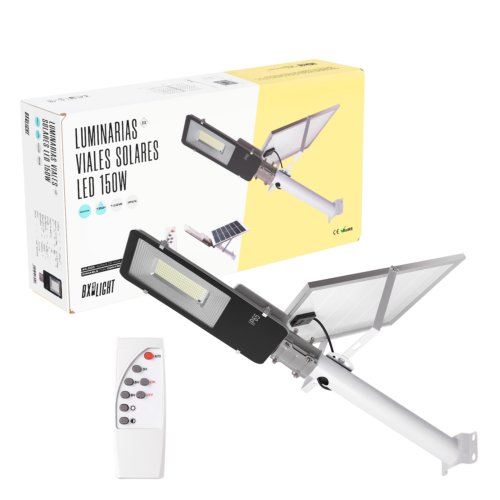 bx3_far_sol_150w_cw_0 Luminarias Viales Solar - Alumbrado Publico - Farolas Led - Entornos Urbanos y Residenciales 150W IP65 6000 k [BX3-FAR-SOL-