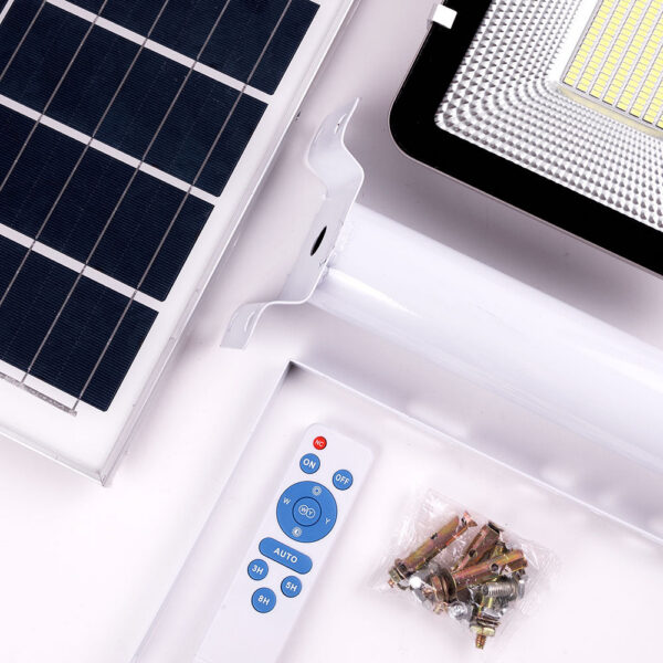 Farola LED Solar-Control Remoto- Dimable- Panel: 6V 200W Batería: 3,2V 20000MaH   [BX3-FAR-SOL-200W-CW]